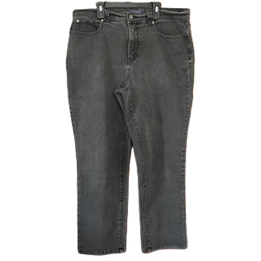 Charter Club Women’s Black High Waist Denim Curvy Slim Jeans Pants Size 16 Short
